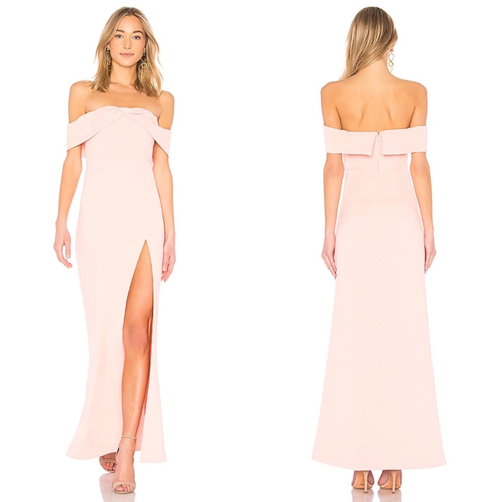 NWT NBD x Revolve Mas Besos Gown in Baby Pink